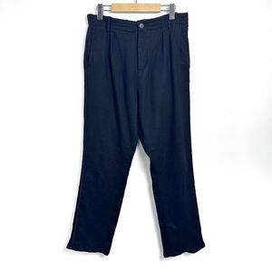 Vince Navy Linen Blend Ankle Pant Sz 30